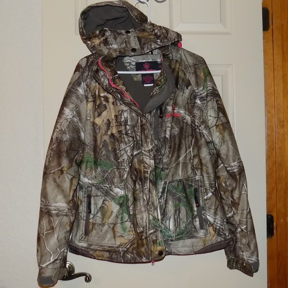 Game Winner Hunting Jacket Women XL Camo Excellent Realtree Xtra Waterproof Hood